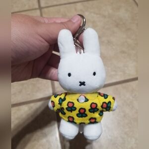 Smoko x Miffy Yellow Floral Shirt Plush Keychain Bag Charm